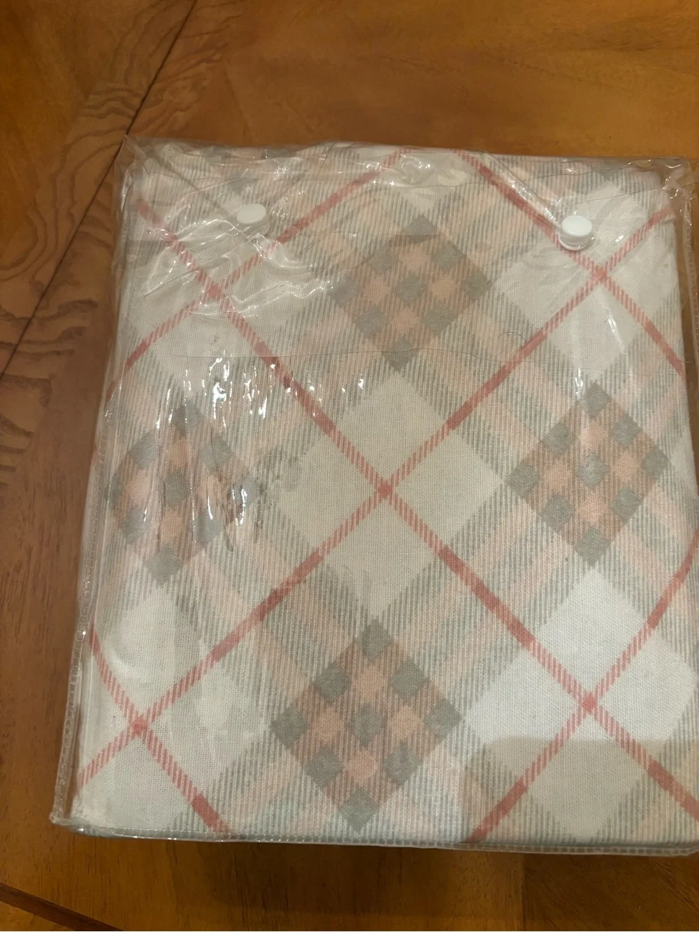 Twin Pink Plaid Flannel Sheet Set